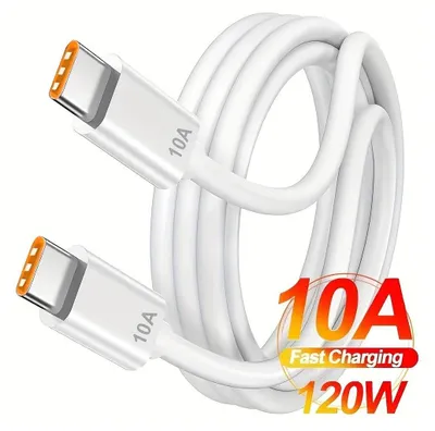 Produktbild von 120W USB-C zu USB-C Schnellladekabel – 3 m – Typ-C für iPhone 15/16, Samsung S25/S24/S23, Xiaomi, Pixel
