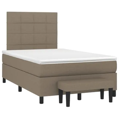 Obrázok produktu pre vidaXL Box spring posteľ s matracom Taupe 120x190 cm látka