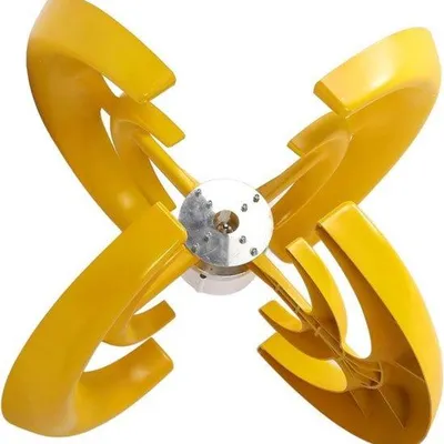 Image de Éolienne verticale à 4 pales de 1 200 W, kit énergétique Lantaarn-Design avec contrôleur pour installation hybride éolienne-solaire