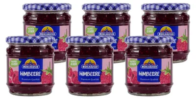 Produktbild von Mühlhäuser Himbeer Konfitüre (8 x 0,45 Kg)
