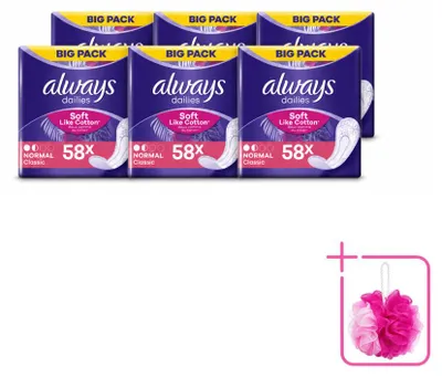 Imagen del producto de 6 unidades de toallas sanitarias delgadas "Always Normal" - Paquete económico