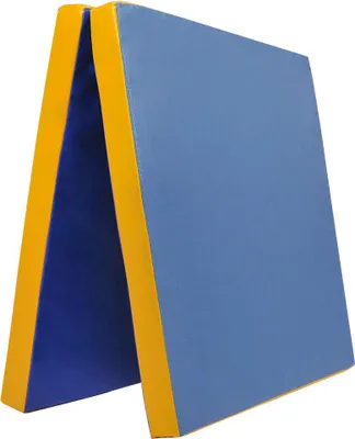 Produktbild von Grevinga® klappbare Turnmatte | RG 22 - sehr weich | 200 x 100 x 6 cm | BLAU-GELB