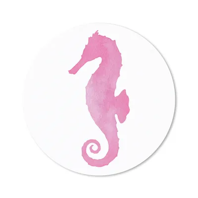 Produktbild von MuchoWow® Mauspad Mousepad Seepferdchen - Rosa - Aquarell 20x20 cm - Mousepads - Maus Mat - Pad - Mausunterlage - Schreibtischmatte
