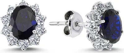 Produktbild von Entourage Diamant Saphir Ohrringe 585`er 14 Karat Weißgold