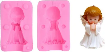 Produktbild von 3D Silikonform für Engel (Junge und Mädchen) zum Selbermachen – Kerzen, Seife, Schokolade, Süßigkeiten – Küchenbackwerkzeug
