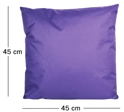 Produktbild von JACK 1x 45x45cm Outdoor Lounge Kissen Dekokissen inkl. Füllung Wasserabweisend Sitzkissen Garten Stuhl Lotus Effekt, Farbe:Lila