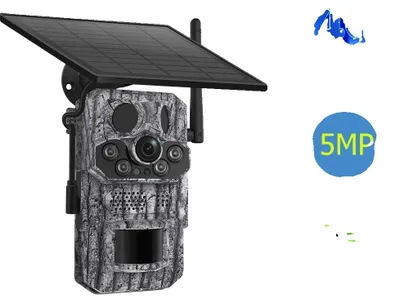Zdjęcie produktu dla Kamera myśliwska zasilana energią słoneczną, kąt widzenia 120°, łączność 4G, rozdzielczość 5 MP, pamięć 128 GB