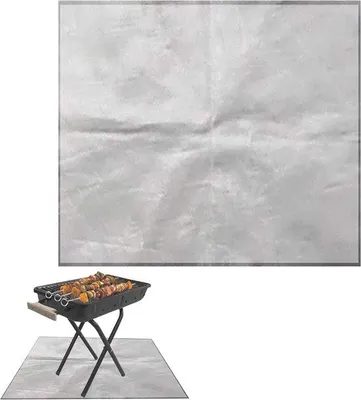 Produktbild von Grillmat feuerfest 100 x 100 cm - Wiederverwendbare hitzebeständige Matte für Grill und Picknick