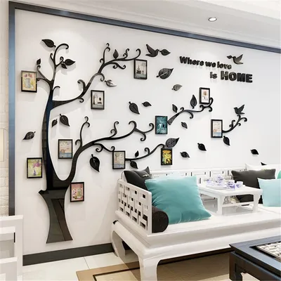Produktbild von Wandtattoo Baum 3D DIY Wandaufkleber mit Fotorahmen, verwendet für zu Hause Wanddekoration (M: 180 * 250CM)