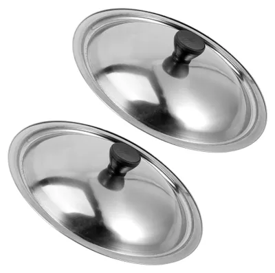 Produktbild von 2 Stück Edelstahl Ersatzdeckel für Pfannen und Töpfe