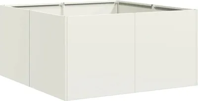 Produktbild von vidaXL Pflanzkübel Weiß 80x80x40 cm Kaltgewalzter Stahl
