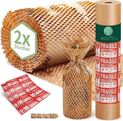 Productafbeelding van Wabenpapier, 36 cm x 100 m, bruin, verpakkingsmateriaal, voor verhuizen