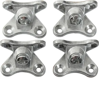 Produktbild von 4x Metall Stuhlwinkel 20x20x35mm Korpusverbinder Möbel Holzverbinder Winkel  Silber