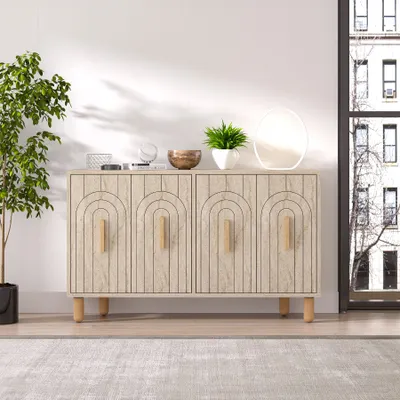 Image de Skye Decor, Tiger - Travertin, console, panneaux de particules 100 % mélaminés, travertin, 120 x 29,6 x 73,6 cm