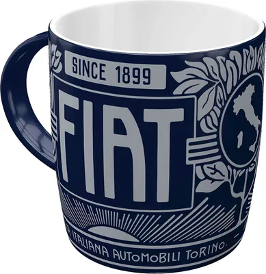 Produktbild von Nostalgic-Art - Kaffeetasse - Fiat - Fiat Since 1899 Logo Blue