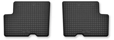 Produktbild von Gummi-Fußmatten Hinten für Dacia Sandero II 2013-2019 (Schrägheck) – 2-tlg, Schwarz, Semi-Universal, angepasst – Wielganizator Semi-Universal