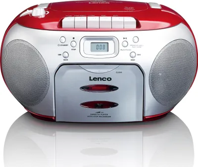 Image de Lenco SCD-420RD - Radio FM portable avec lecteur de CD et platine cassette - Prise casque - Rouge
