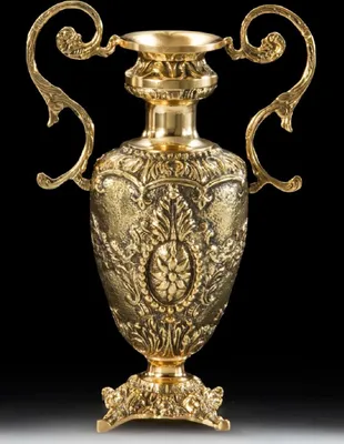 Produktbild von Casa Padrino Luxus Barock Vase Gold 23 x H. 34 cm - Handgefertigte Bronze Blumenvase im Barockstil - Barock Deko Accessoires - Edel & Prunkvoll