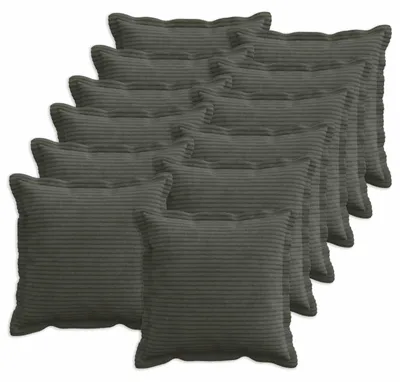 Productafbeelding van vidaXL Kussenhoezen, 12 stuks, houtlook, antraciet, 45 x 45 cm, cordura