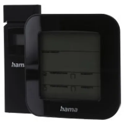 Obrázek produktu pro HAMA Wetterstation DCF-Funkuhr Display 1Auensensor schwarz EWS-200 186310