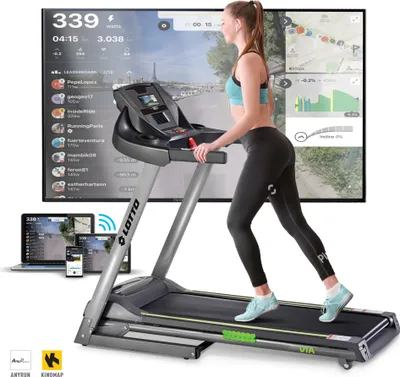 Produktbild von New 2024 LOTTO Official Licensed Product Via Laufband klappbar elektrisch,3.75ps,bis 120kg,Bluetooth,automatische Steigung 12 Ebenen,1-16km/h,133x45cm