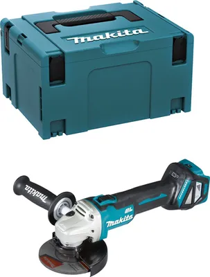 Image de Makita DGA 511 ZJ Meuleuse d'angle sans fil 18V 125mm Brushless Solo + Coffret Makpac - sans batterie, sans chargeur