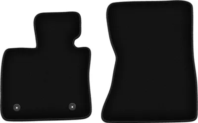 Produktbild von Wielganizator Velours-Autoteppiche vorne – passend für BMW X5 E70 (SUV, Bj. 2006-2013) –  schwarz, passgenau, mit Befestigungen set 2 Stk.