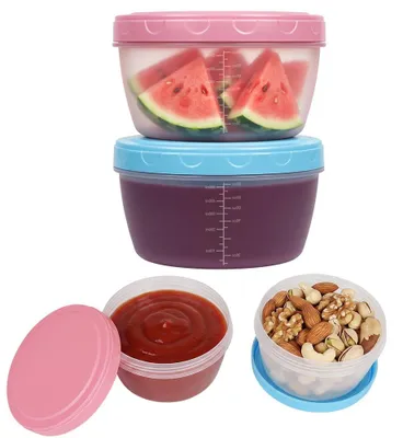 Productafbeelding van Vershoudbakken - Set van 2 vriesbakken met deksel - inhoud: 580 ml
