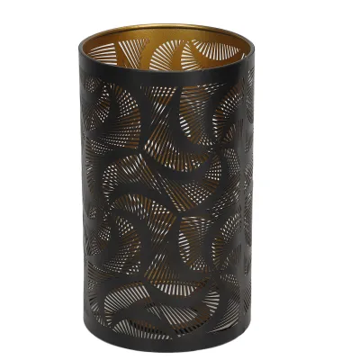 Imagen del producto de Pantallas metálicas con diseño de molino de viento, lámparas con pantalla hueca tallada, estilo moderno, pantalla hueca desmontable para portalámparas E27 y E26