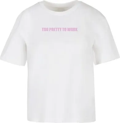 Immagine prodotto di T-shirt da uomo Urban Classics Too Pretty Tee bianca - XS