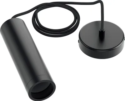 Produktbild von Calex Pendelleuchte Rund, 1-flammig, Zylinder, exkl. GU10, Schwarz