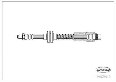 Produktbild von CORTECO 19031618 Bremsschlauch Vorne für FIAT Scudo Kastenwagen (220) ULYSSE (220)