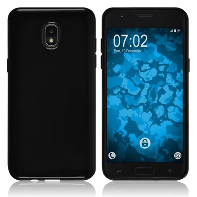 Produktbild von PhoneNatic Case kompatibel mit Samsung Galaxy J3 (2018) - schwarz Silikon Hülle  Cover