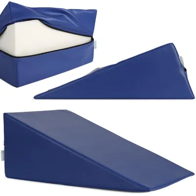 Produktbild von Habys Lagerungskeil, für Massage und Therapie | Lagerungskissen, Lagerungsmaterial | Physiotherapie, Orthopädisch | 50x35x20cm | Marineblau