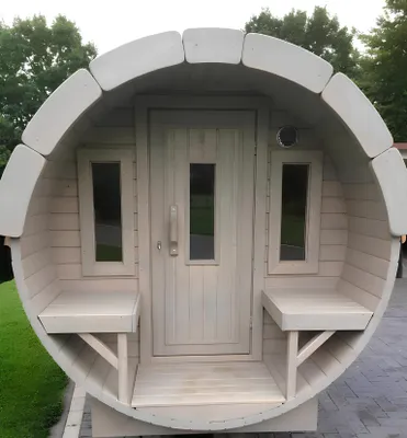Produktbild von Fasssauna Holz Sauna Gartensauna Campingfass Saunafass 3,5m Holzsauna