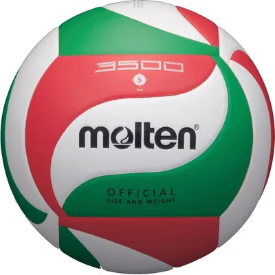 A close-up studio shot of a Molten volleyball.