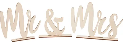 Produktbild von Holz-Schriftzug "Mr & Mrs"