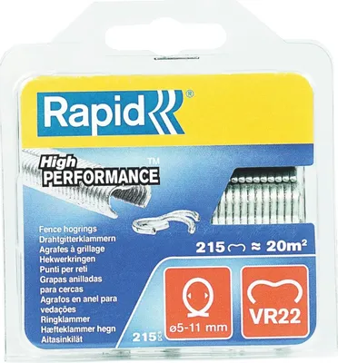 Zdjęcie produktu dla Rapid VR22, Cynk stali, Metaliczny, 215 szt.