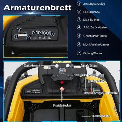 Obrázok produktu pre Elektrické pretekárske autíčko pre batoľatá 12V Detské elektrické pretekárske autíčko pre batoľatá s diaľkovým ovládaním žlté