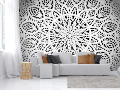 Produktbild von Vlies Fototapete 400x280 cm Tapeten Wandtapete XXL Mandala Orient Astrakt 3D f-A-0581-a-b