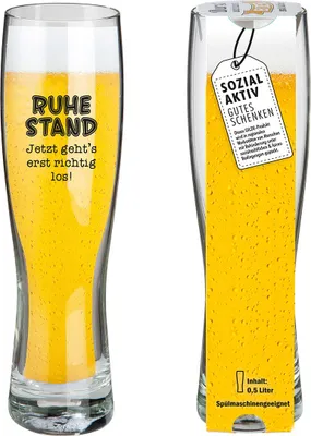 Produktbild von Gilde Weizenbierglas "Rente" Ruhestand 52976