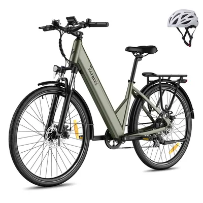 Produktbild von City Elektrofahrrad Rostfreie Aluminiumlegierung 36 V 15 Ah 540 Wh bis zu 90 - 110 km E Bike 27,5 Zoll Wasserdicht IP54 mit 7 Gang und App, Grün