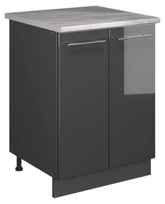 Produktbild von Spülenunterschrank Vicco Fame-Line Anthrazit Hochglanz/Anthrazit 60 cm, Model 65261