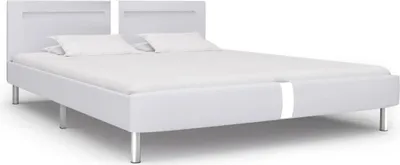 Obrázek produktu pro vidaXL Postel s LED bílé umělé kůže 180×200 cm