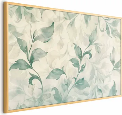Produktbild von Posterpapier Poster - Watercolor Green-Beige Leaves 30x21 cm Blätter f-H-10016-ao-a