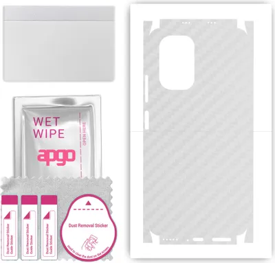 Produktbild von apgo Rückseite + Seiten Schutzfolie, Skin, kompatibel mit Xiaomi Mi 11X, Hinten Displayschutzfolie aus Vinylfolie, kratzfest, einfache Montage - Transparenter Kohlenstoff