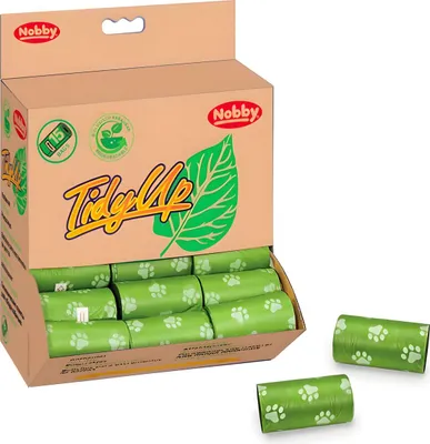 Immagine prodotto di Sacchetti per la cacca Nobby, biodegradabili verdi, contenuto: 42 rotoli con 15 sacchetti