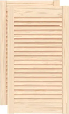 Obrázok produktu pre vidaXL Dvere šatníkovej skrine s lamelovým dizajnom 2 ks 69x39,4 cm masívne drevo