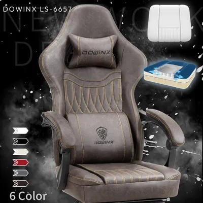Image de Chaise de gaming ergonomique – chaise de bureau avec repose-pieds réglable et un confort de siège optimal