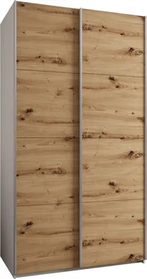 Produktbild von MEBLE KRYSPOL LUX 1 Kleiderschrank - 245,5x130x64cm - Weiß, Artisan, Silber